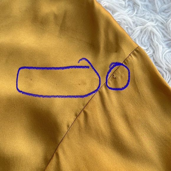 NOS Victoria’s Secret vintage gold label silk mustard pajama sleep shirt Sm READ - Picture 10 of 11